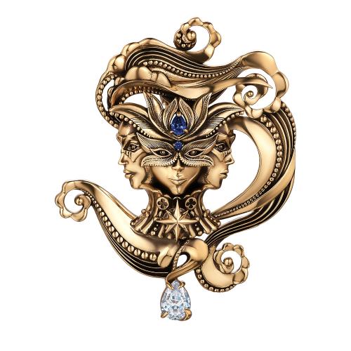 SP9303 Broosh/Necklace VELOCITA Del VENTO Fiore di Firenze