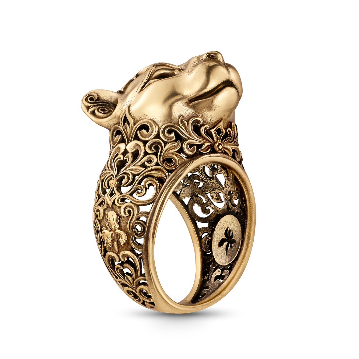 AN3206 Ring PUMA LEONE DI MONTAGNA Fiore di Firenze