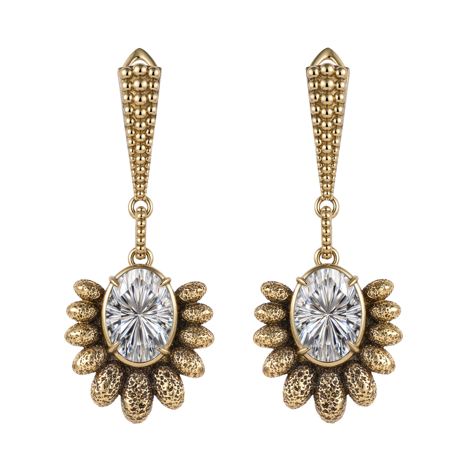 OR3119 GR Earings Pavone  Art Nouveau Fiore di Firenze