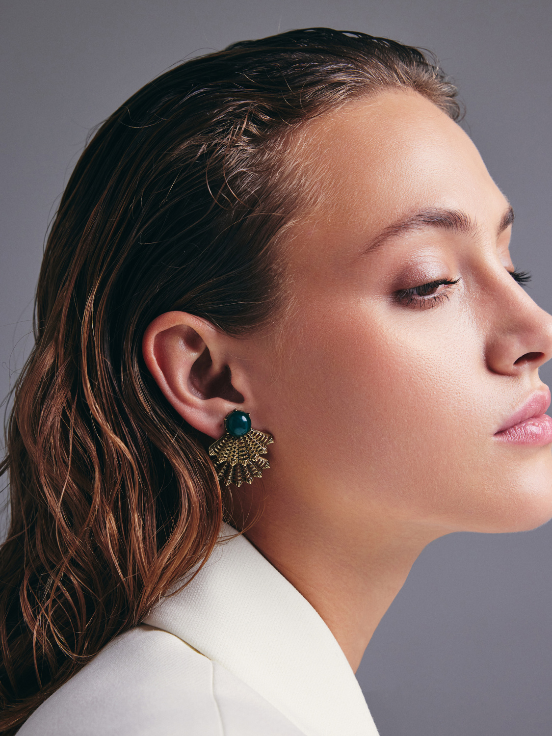 OR2809 VERDE Earings VENTAGLIO Fiore di Firenze