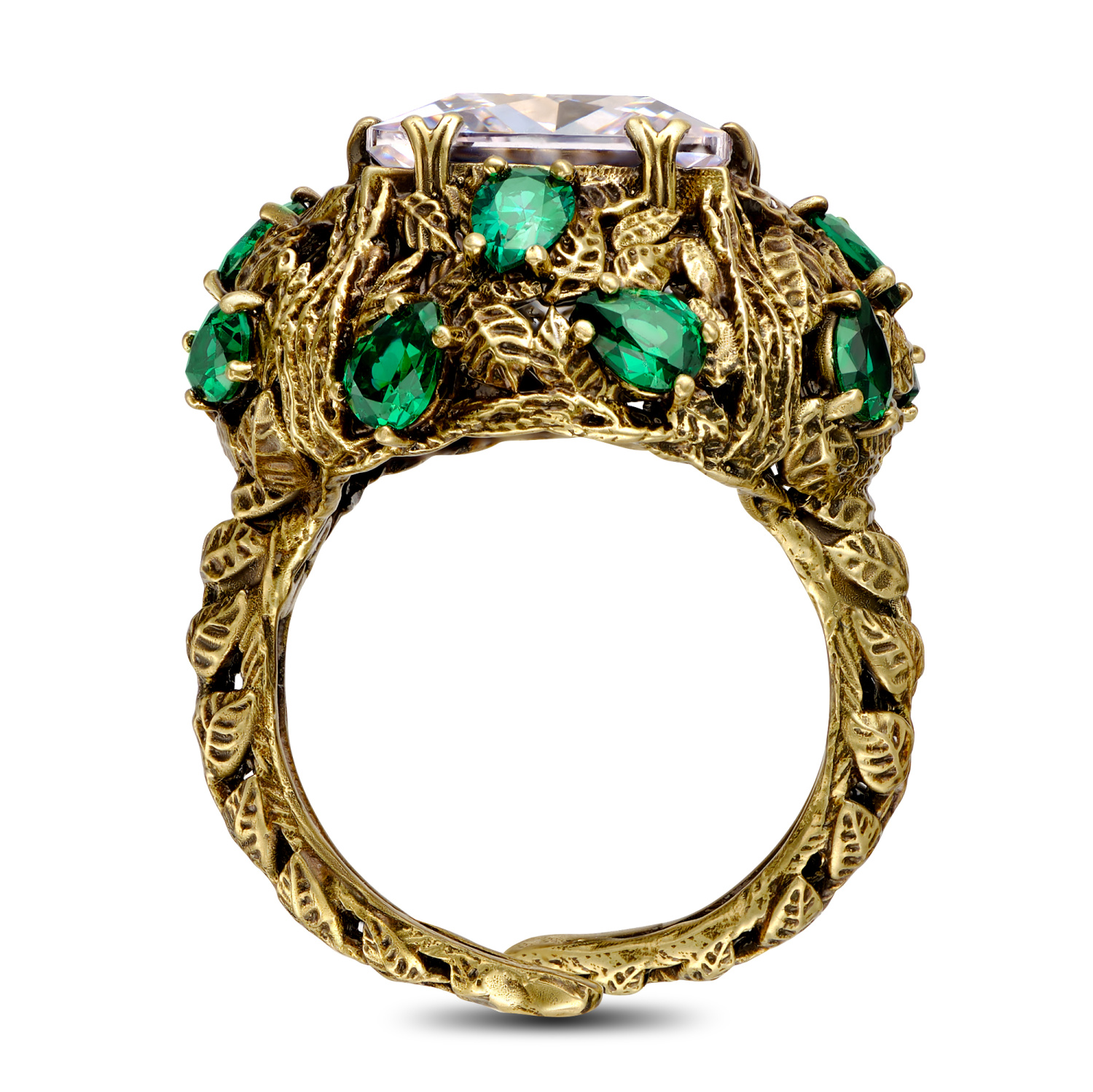 AN7701 CRYSTAL Ring ALLORO Fiore di Firenze