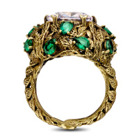AN7701 CRYSTAL Ring ALLORO Fiore di Firenze