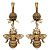 OR2004 CRYSTAL Earings Bumblebee sul trifoglio Fiore di Firenze