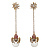 OR2210-1 Earings Ragno Art Nouveau piccolo Fiore di Firenze