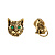 OR3202 Earings пусеты GATTO E TOPO Fiore di Firenze