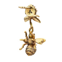 OR2104 CRYSTAL Earings пусеты Bumblebee sul trifoglio Fiore di Firenze