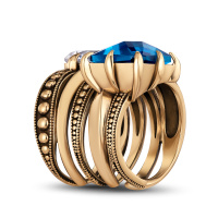 AN0588-0433 CUB ACQUAMARINA Ring SEGRETI DELL'OCEANO Fiore di Firenze