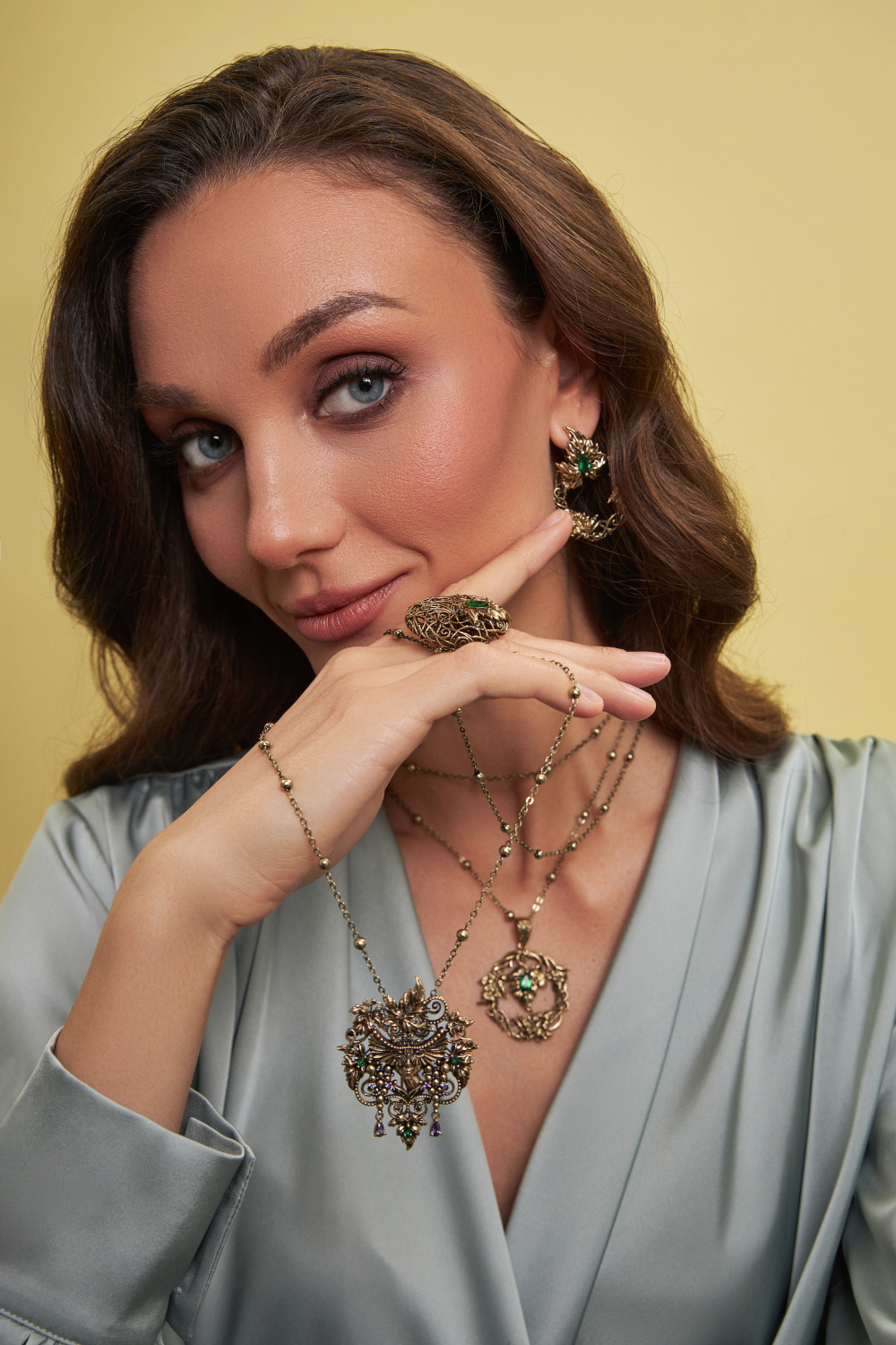 SP9305 Broosh/Necklace Maschera FLOREALE  Fiore di Firenze