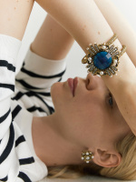 BR1854 PERLA BLU Bracelet ORDINE FIORENTINO Fiore di Firenze