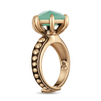 AN0588 CRISOPRASIO Ring SEGRETI DELL'OCEANO Fiore di Firenze