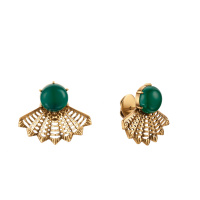 OR2809 VERDE Earings VENTAGLIO Fiore di Firenze