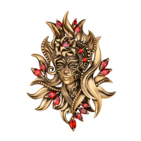 SP9302 RUB Broosh/Necklace FUOCO Fiore di Firenze