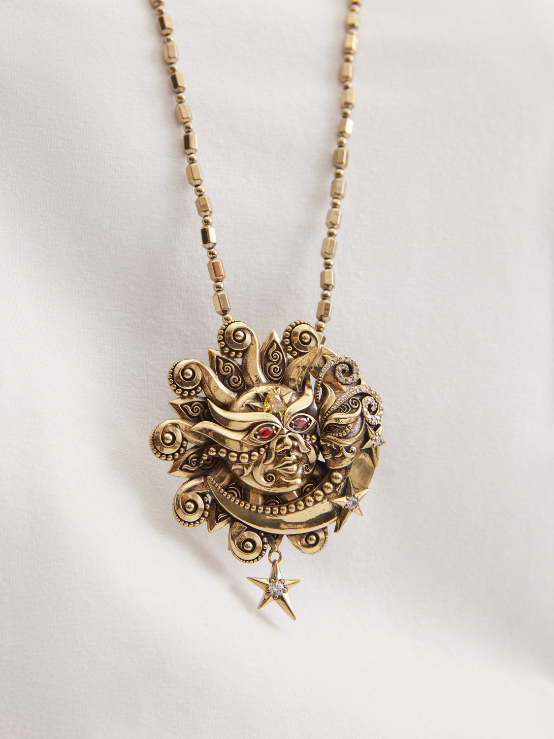 SP9301 Broosh/Necklace LUNA e SOLE Fiore di Firenze