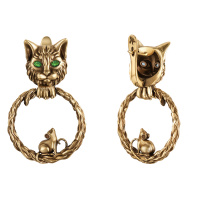 OR3201 Earings GATTO E TOPO Fiore di Firenze