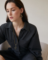 SP310721 TANZANITE Necklace/Broosh RAGNO ART DECO Fiore di Firenze