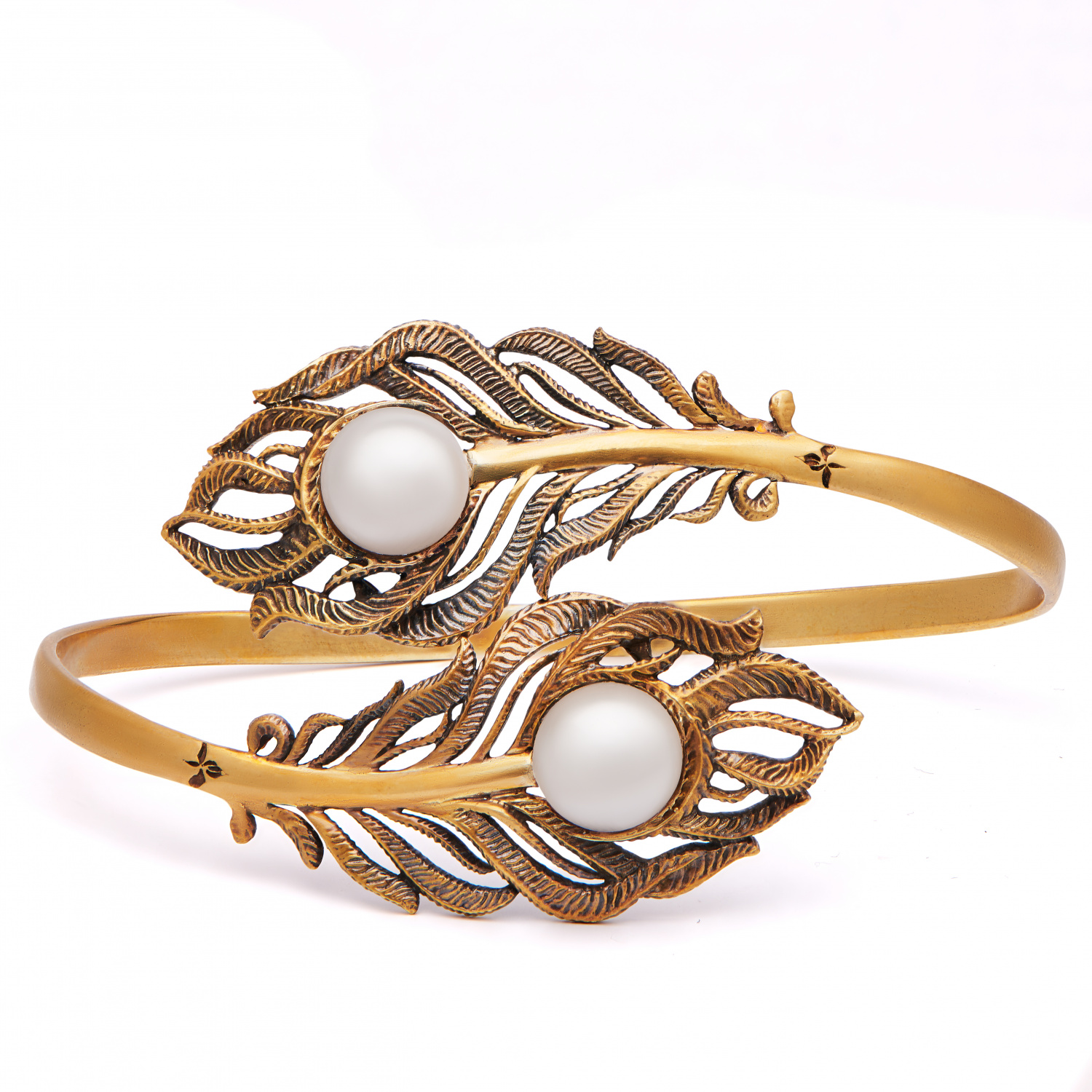 BR2907 PEARL Bracelet Piuma di Fenice Fiore di Firenze