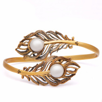 BR2907 PEARL Bracelet Piuma di Fenice Fiore di Firenze