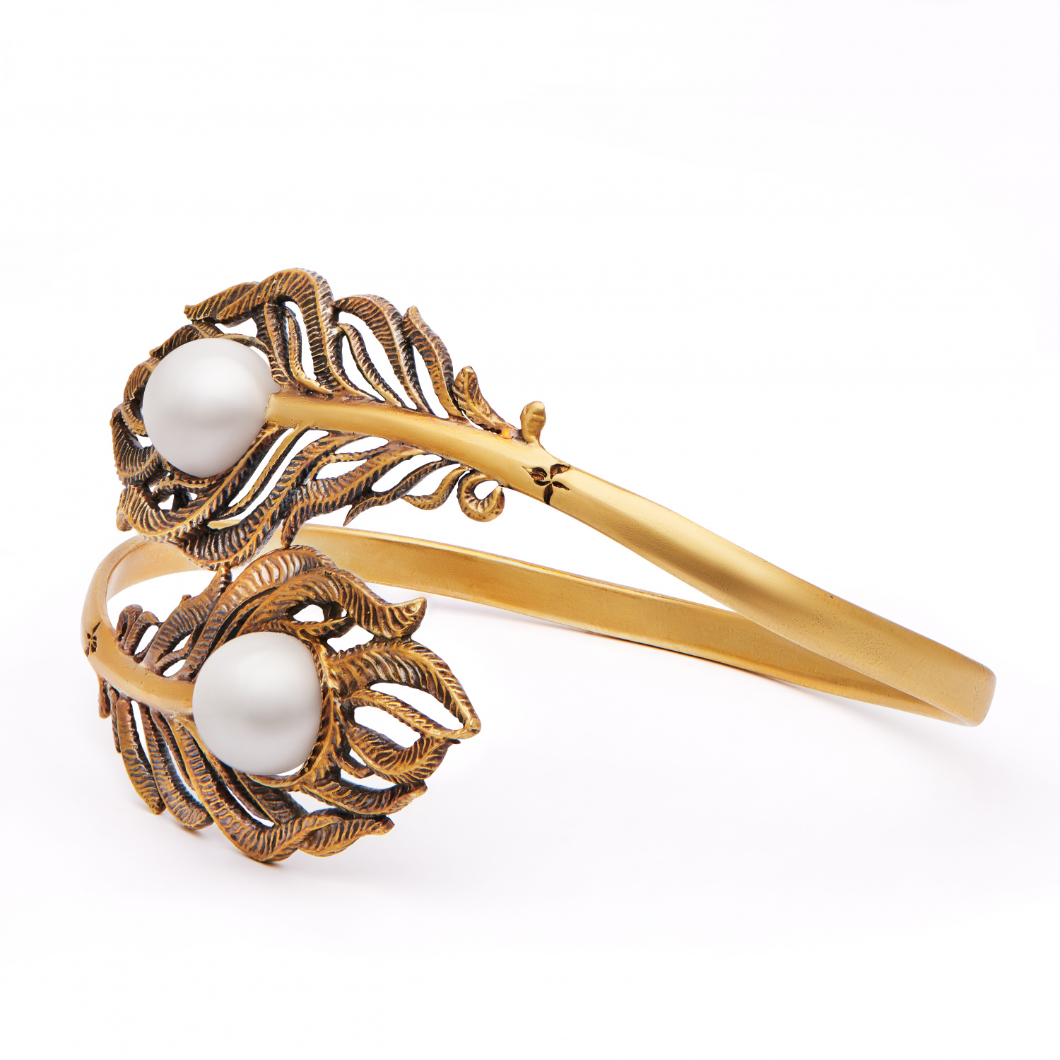 BR2907 PEARL Bracelet Piuma di Fenice Fiore di Firenze