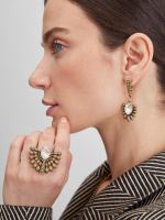 OR3119 GR Earings Pavone  Art Nouveau Fiore di Firenze