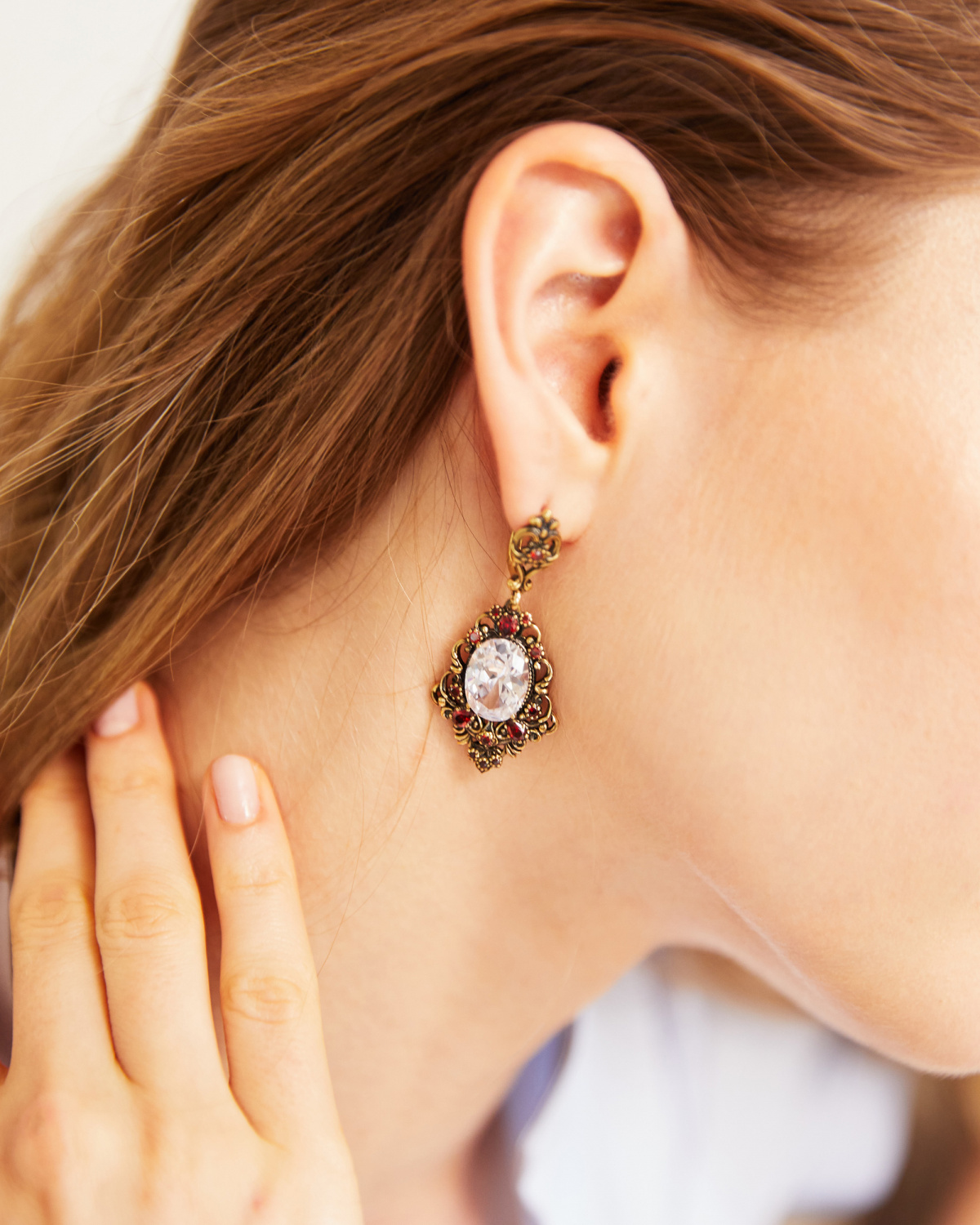 OR5456 CRYSTAL Earings BRILLANTE Fiore di Firenze