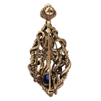 SP2032 BLU Broosh/Necklace SIGNORE DEI MARI Fiore di Firenze