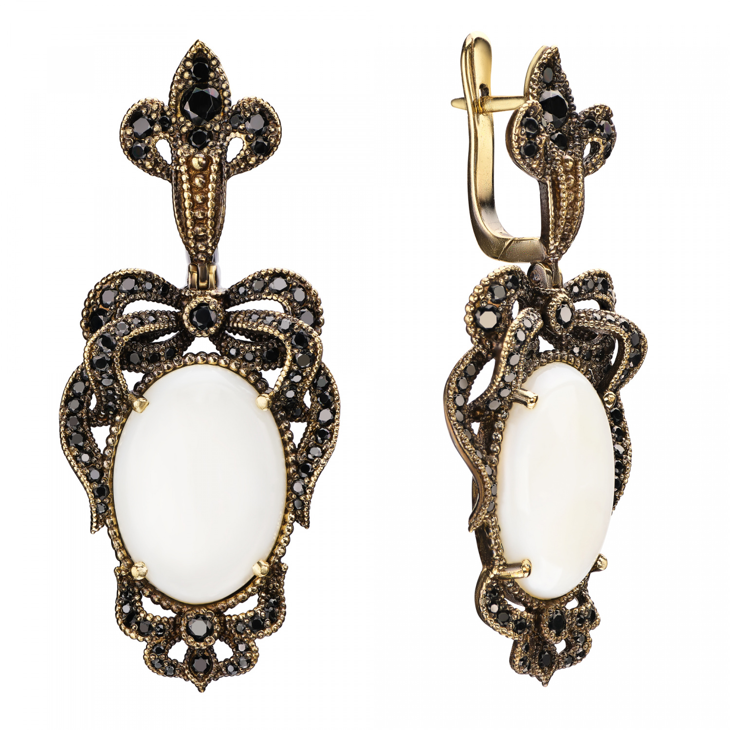 OR2006 NERO Earings REGALIA DELLE REGINE Fiore di Firenze