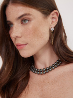 CO1863 PERLA GRAFITE Necklace EREDITA DEI MONARCHI Fiore di Firenze