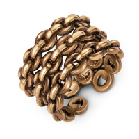AN2525 Ring CATENE tre strisce Fiore di Firenze