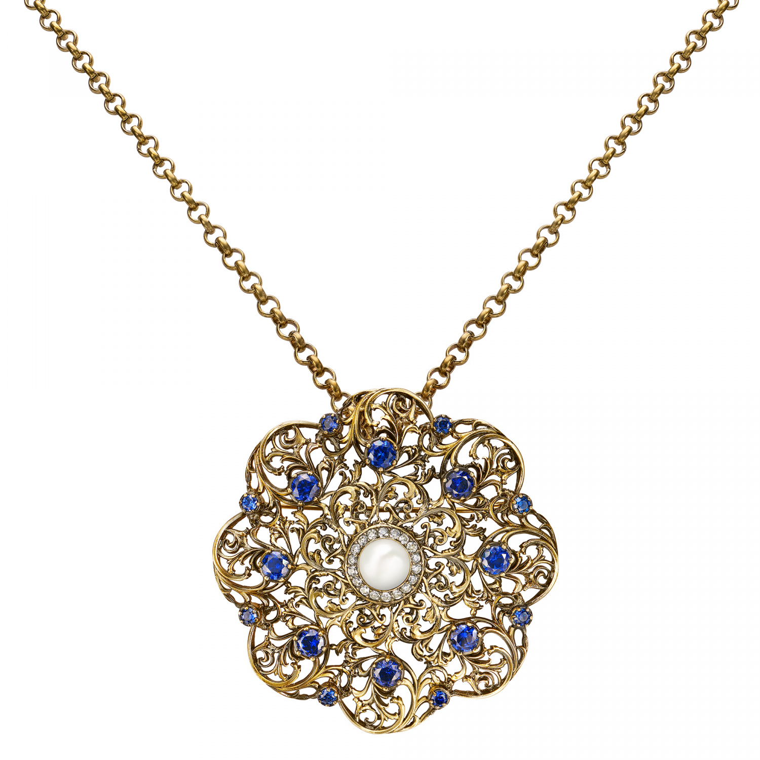 SP1850 TANZANITE Broosh/Сотуар ORNATO Fiore di Firenze