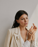 CO1702 PEARL Broosh/Necklace Rana di loto Fiore di Firenze