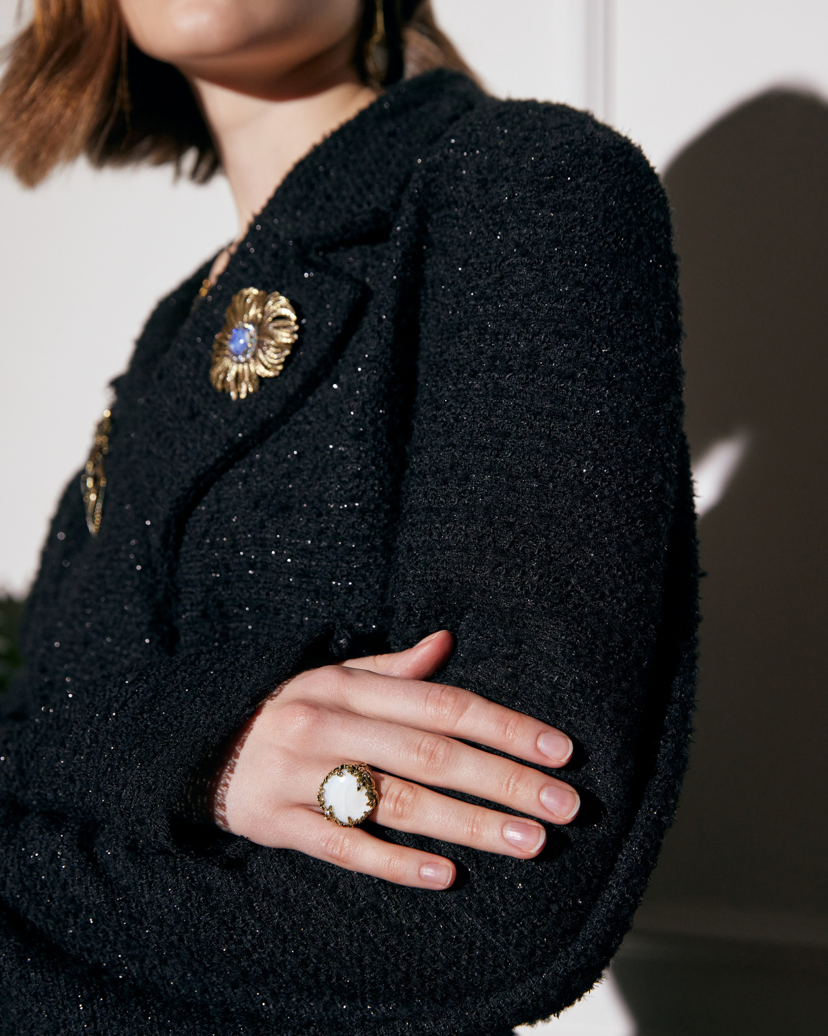 AN4457 MADREPERLA Ring LATTE D'ORO Fiore di Firenze