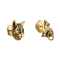 OR3202 Earings пусеты GATTO E TOPO Fiore di Firenze