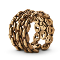 AN2525 Ring CATENE tre strisce Fiore di Firenze