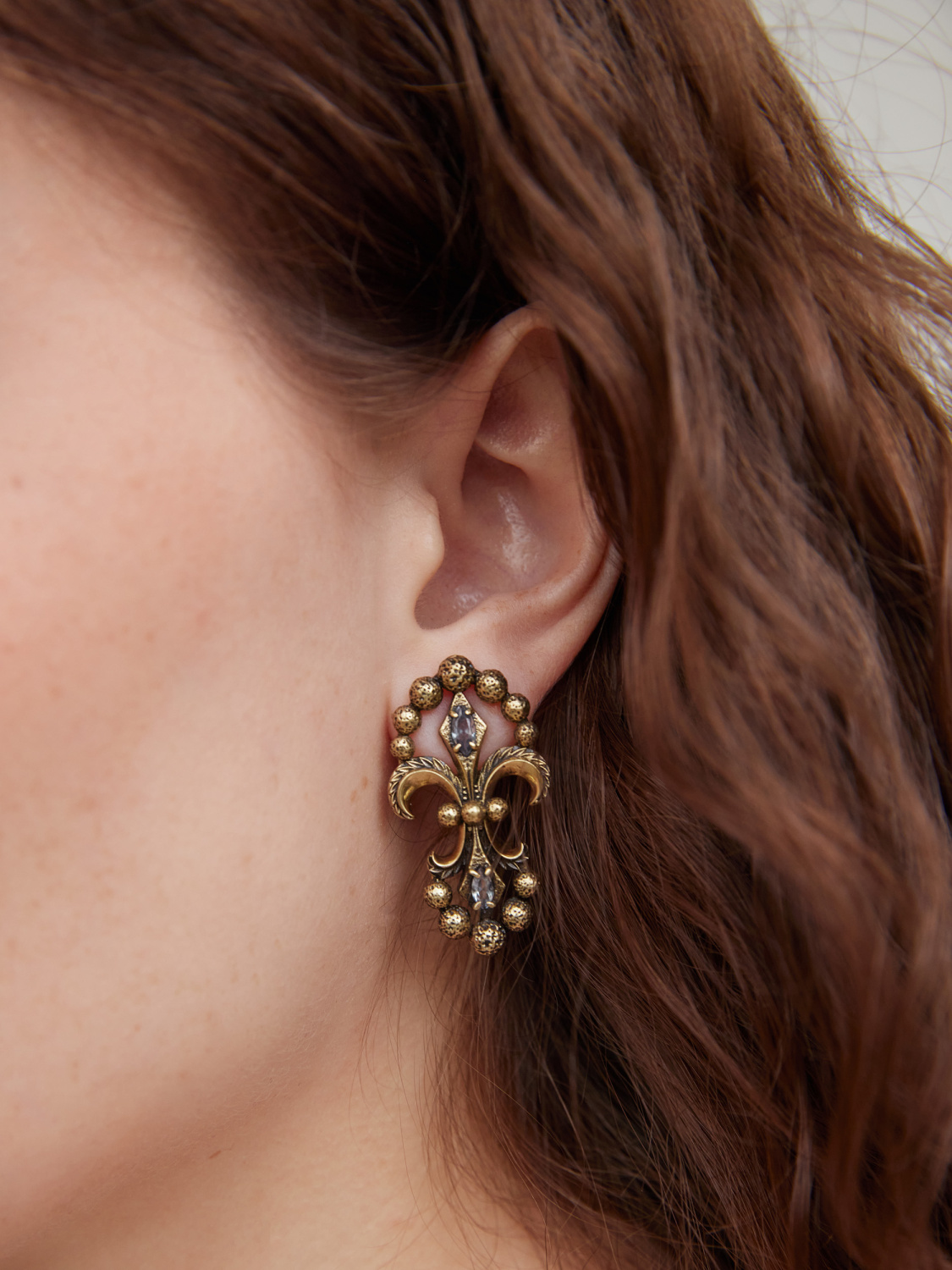 OR05025 Earings IRIS ARALDICO NOVA Fiore di Firenze