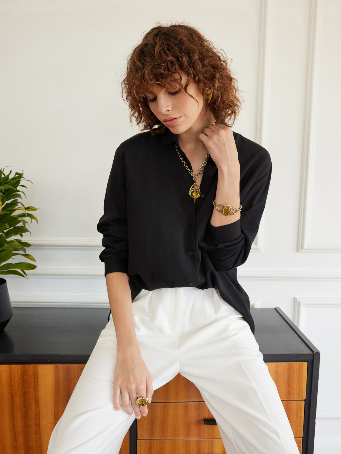 CO8200 Necklace VETRO COLORATO Fiore di Firenze