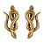 OR2406 Earings SERPENTE CONTORTO Fiore di Firenze