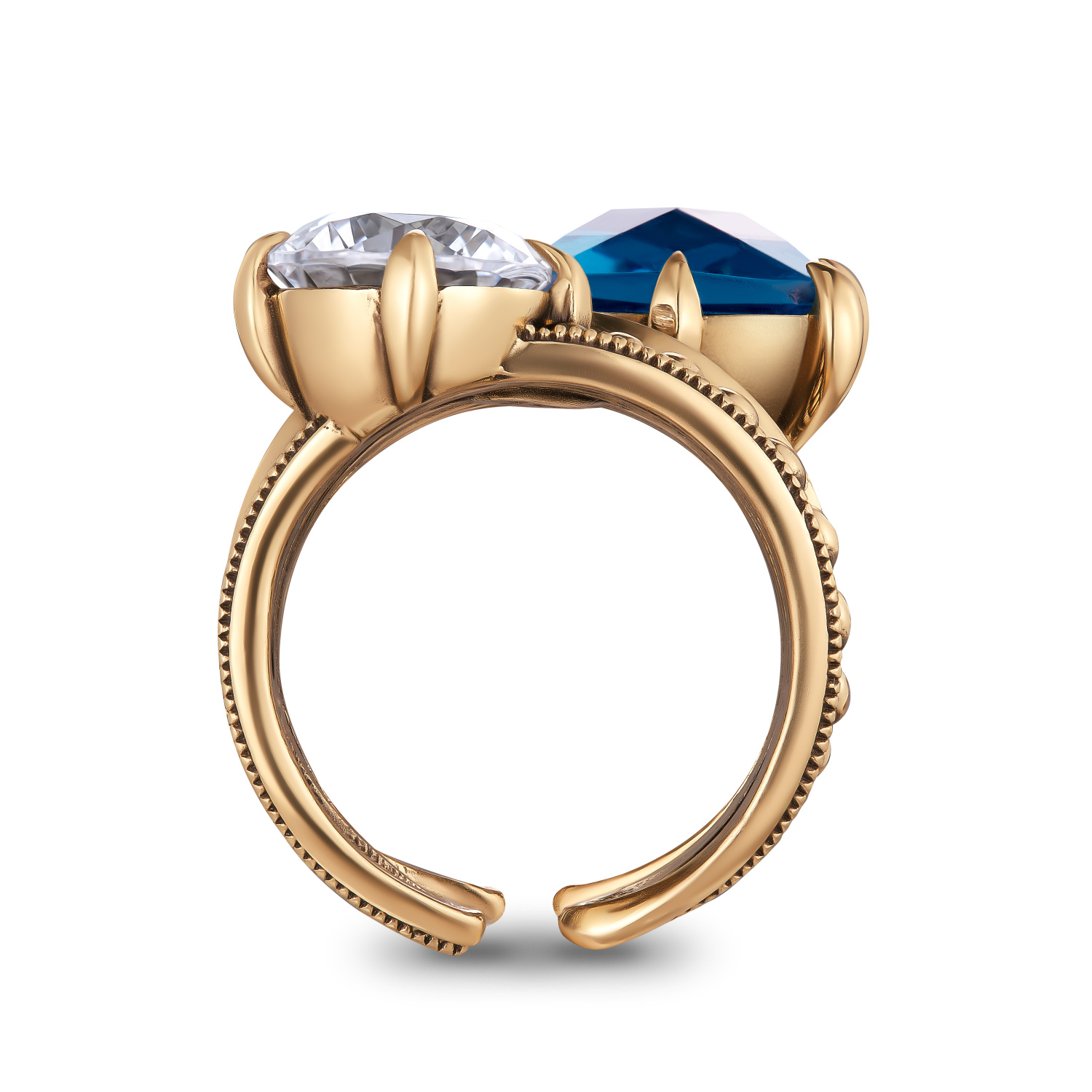 AN0588-0433 CUB ACQUAMARINA Ring SEGRETI DELL'OCEANO Fiore di Firenze