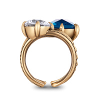 AN0588-0433 CUB ACQUAMARINA Ring SEGRETI DELL'OCEANO Fiore di Firenze