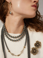 CO1863 PERLA GRAFITE Necklace EREDITA DEI MONARCHI Fiore di Firenze