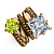 AN0433  Ring SFARFALLIO Fiore di Firenze