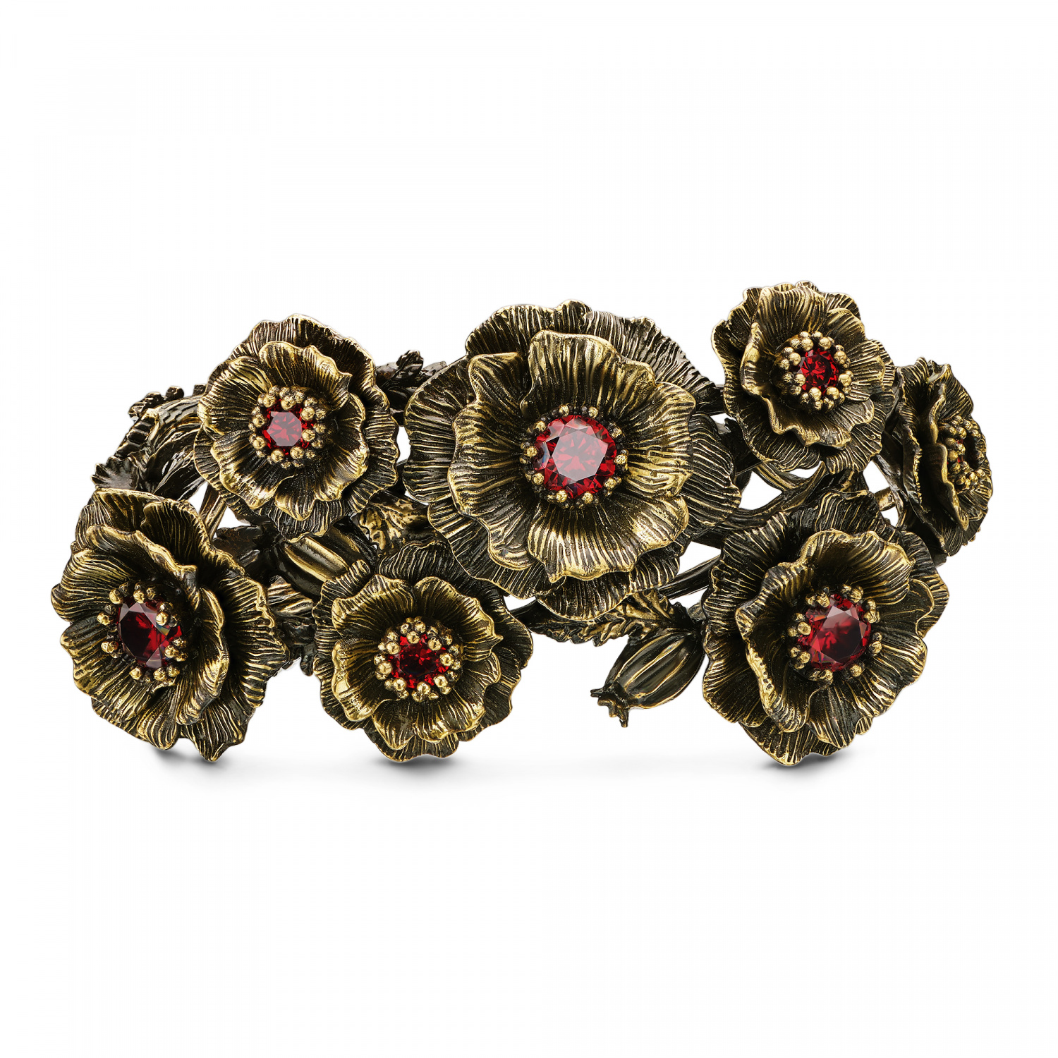 BR171021 GRANATO Bracelet PAPAVERO Fiore di Firenze