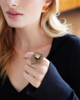 AN5354 Ring CUORE Fiore di Firenze