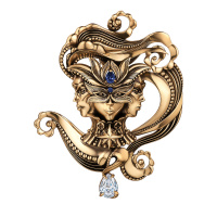 SP9303 Broosh/Necklace VELOCITA Del VENTO Fiore di Firenze