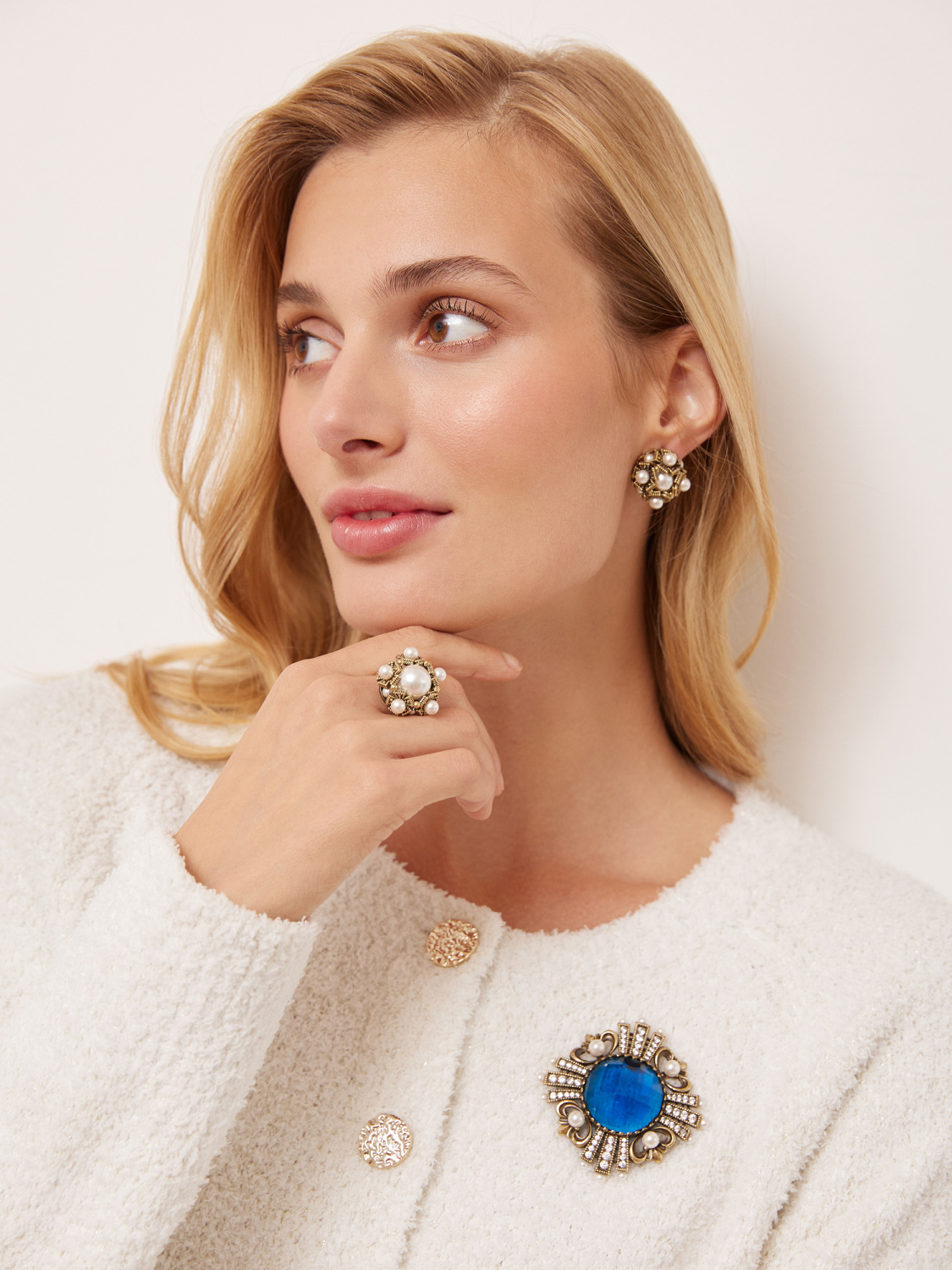 AN1854 PERLA Ring ORDINE FIORENTINO Fiore di Firenze