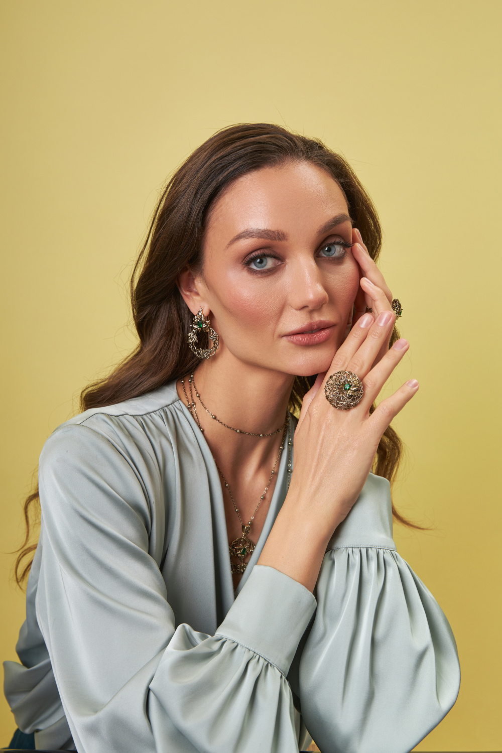 AN9305 Ring MASCHERA FLOREALE  Fiore di Firenze