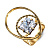 AN5029 CRYSTAL Ring GRANDE ORBITALE Fiore di Firenze