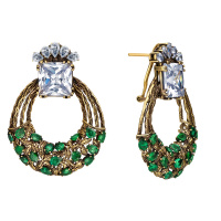 OR7701 CRYSTAL Earings ALLORO Fiore di Firenze