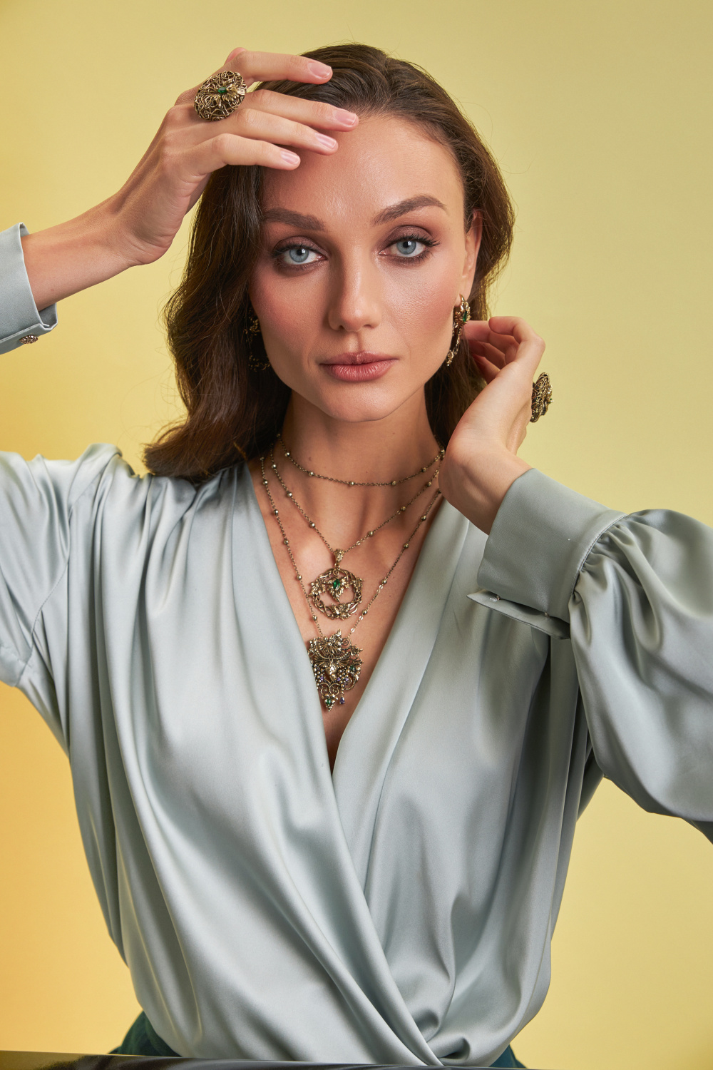 SP9305 Broosh/Necklace Maschera FLOREALE  Fiore di Firenze