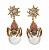 OR2210 Earings Ragno Art Nouveau piccolo Fiore di Firenze