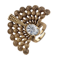 AN3119 GR Ring Pavone  Art Nouveau Fiore di Firenze